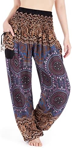 LannaclothesDesign harem hippie hlače za žene joga boho dugačka plaža Ljetna odjeća PJ