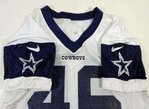 Dallas Cowboys Charlie Taumoepeau 46 Igra izdana bijela praksa Jersey 7 - Nepotpisana NFL igra korištena dresova