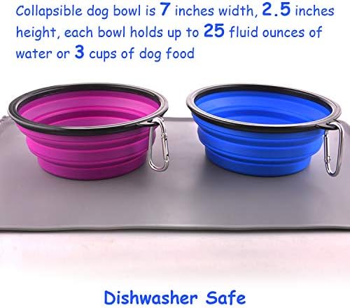 Sklopive zdjele za pse prijenosna zdjela za vodu za pse za putovanja, kampiranje, sklopive zdjele za hranjenje velikih pasa