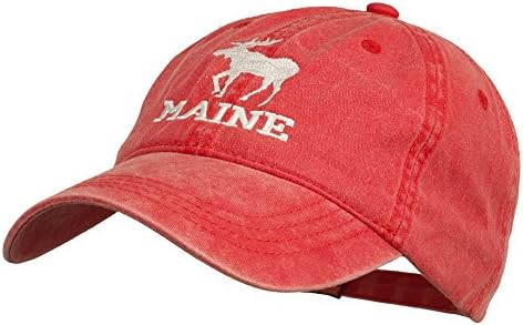 E4Hats.com Maine State Moose izvezena isprana obojana kapica