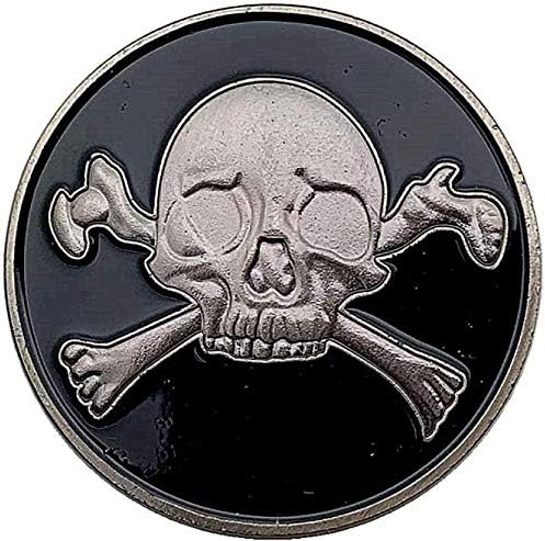 Europska i američka lubanja nikla srebrna kolekcija kolekcija kovanica utisnuti novčić nasmijano lice pirate lubanje sretna