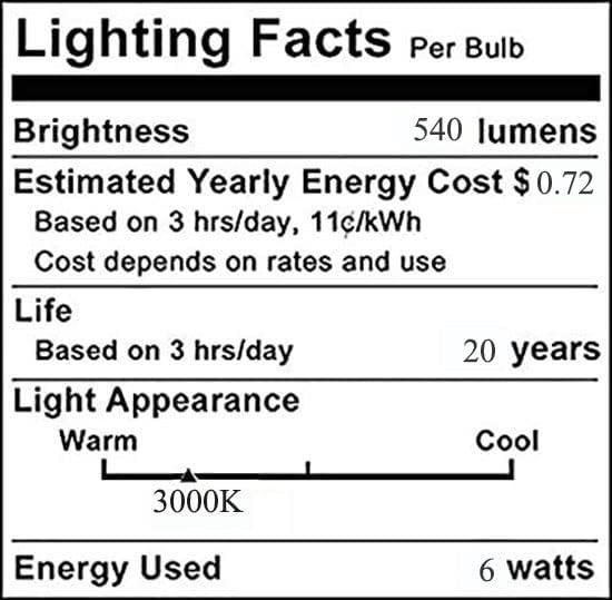 LED žarulja od kukuruza od 912, 6 vata, Topla bijela 3000k, LED žarulja od 912 540 lumena za kućnu rasvjetu, baza od 912,