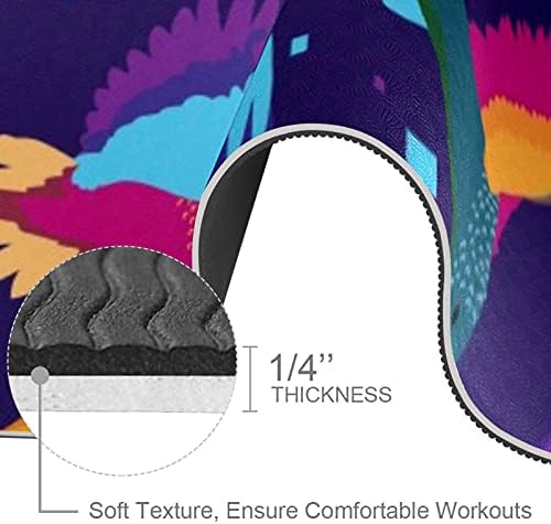 6 mm ekstra debela prostirka joge, šareni budgie print ekološki prihvatljivi TPE za vježbanje prostirke pilates prostirka