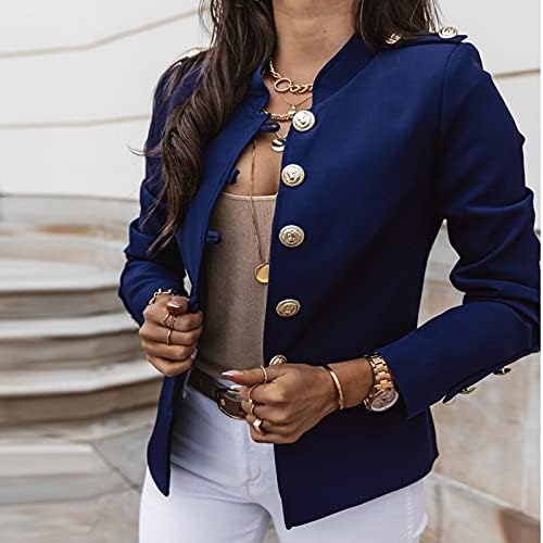Ženski otvoreni front Business Business Busing Buttons Blazer odijelo Cardigan Dugi rukavi Radna jakna Odjeća za žene 2022