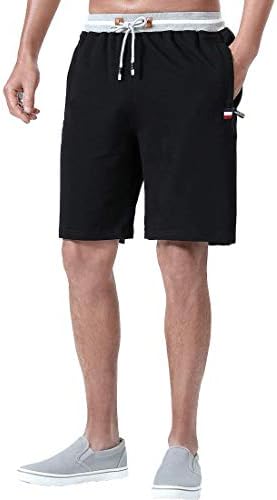 Foxq muške kratke hlače casual atletski trčanje s džepovima s patentnim zatvaračem i elastičnim strukom za vježbanje u teretani