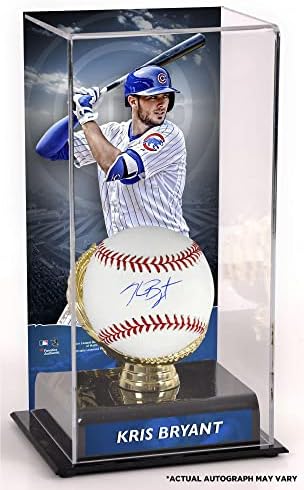 Kris Bryant Chicago Cubs Autografirani kofer za bejzbol i zlatne rukavice sa slikom - Autografirani bejzbols