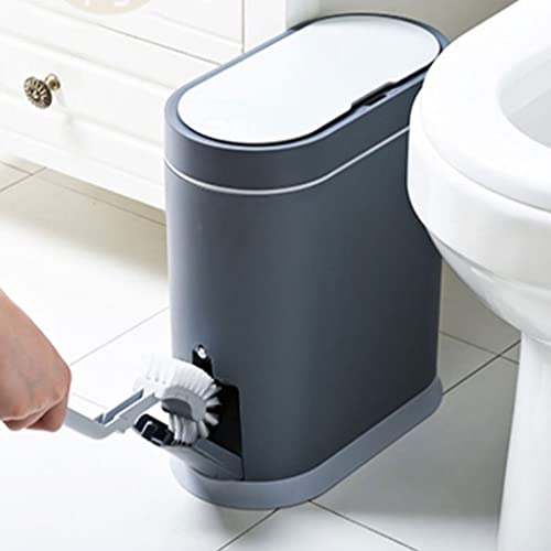 Pametna kanta za smeće od 8 L, indukcijski vodootporni toaletni poklopac za kućanstvo, toaletna četka, integrirana košara