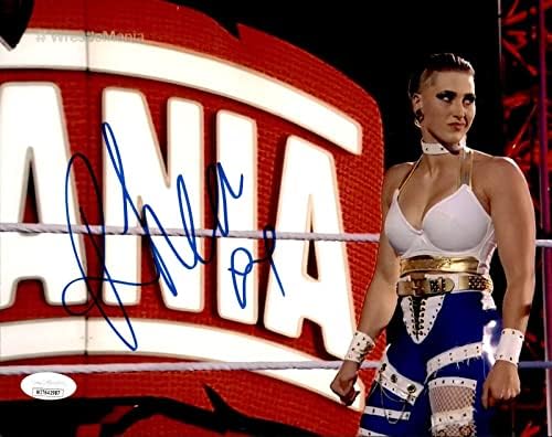 Rhea Ripley potpisala je debi WWE 1. WrestleMania 8x10 Fotografija 2 JSA svjedok CoA - Autografirane hrvačke fotografije