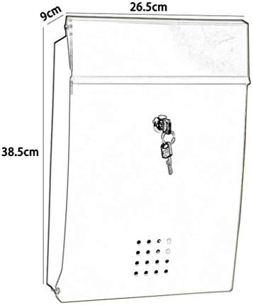 Eyhlkm zidna kutija s nehrđajućim čelikom, kutija za prijedloge za prijedloge na otvorenom s bravom