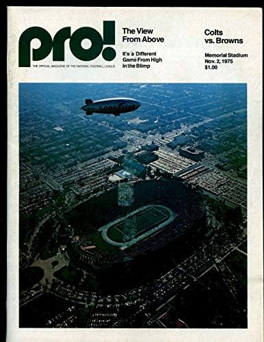 2. studenog 1975. NFL program Cleveland Browns u Baltimore Colts Exmt - NFL programi