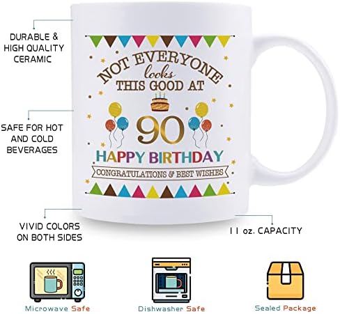 aiyaya ne izgledaju svi tako dobro na 90 sretan rođendan 11oz šalica za kavu - 90. rođendan pokloni za žene muškarci baka