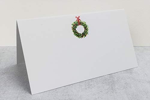 Nancy Nikko Place kartice s božićnim vijencem za vjenčanja, tuševa, večere, zabave i posebne događaje u stilu šatora za stol,