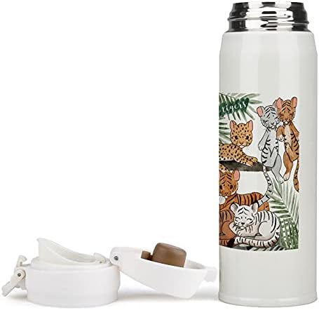 Tiger Clipart, Leopard Clipart od nehrđajućeg čelika izolirana boca za vodu šalica čaj za kavu za sportski biciklistički