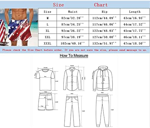 BMISEGM Ljetne kratke kratke hlače za muškarce modno povremene ljetne neovisnosti Dan 3D Printing prozračne mrežice tiskane
