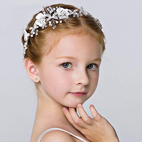 2 kom svadbeni cvijet princeza kruna vjenčanje pokrivalo za glavu veo za pričest kristalni ukrasi za kosu tijara za djevojčice