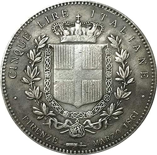 1861. talijanski novčić 5 čisti bakreni pozlaćeni srebrni rock kovanice kolekcija kolekcija kolekcija komemorativna kovanica