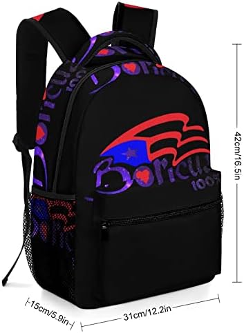 Galaxy Boricua Portoriko zastave putovanja ruksaci modna torba za rame lagane težine višestrukih džepa za školske studije