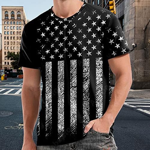 BMISEGM Ljetna muška košulja za plivanje Muška ljetna neovisnost Dan Moda 3d digitalni tiskar majica kratki rukavi muški