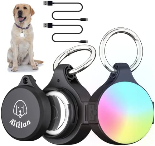 Pasa svjetla za noćno hodanje - 2 paketna svjetlost ovratnika za pse, punjiva airtag nosač ovratnika za pse, RGB Promjena