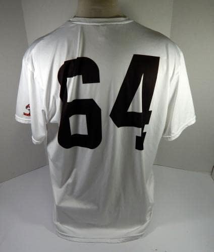 Cleveland Browns 64 Igra Korištena bijela vježba trening košulja dres 3xl dp45216 - nepotpisana NFL igra korištena dresova