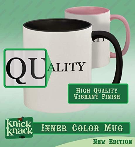 Knick Knack Pokloni Psychrometar - 11oz keramička ručka u boji i unutarva šalica šalice kave, crna