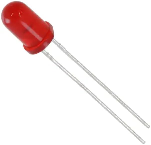 25 crvenih 5 mm kružnih difuznih LED dioda, svijetla dioda koja emitira svjetlost / kroz rupu / Nope / Nope / Nope / Nope
