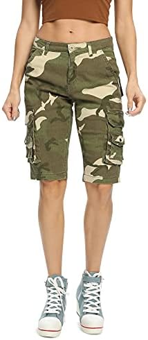 Ochenta ženske ležerne više-džepove Bermuda teretni kratke hlače Camo koljena Ljetna planinarska kratkih hlača