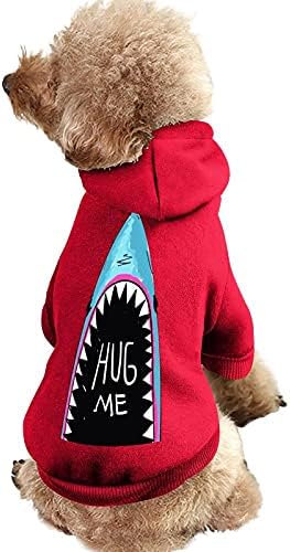 Smiješne morske morske pse zubi zagrljaju me tiskani psi s kapuljačom s kapuljačom kombinezon mačka dukvica pulover za kućne