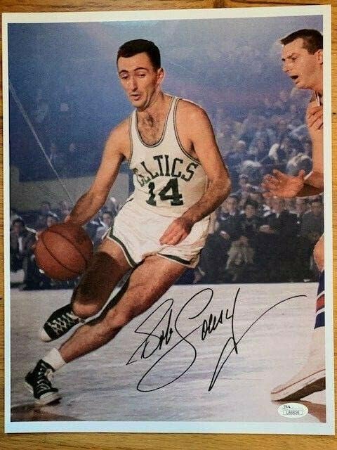 Bob Cousy Hand potpisan predimenzioniran 11x14 Foto NBA Legenda Boston Celtics JSA - Autografirane NBA fotografije