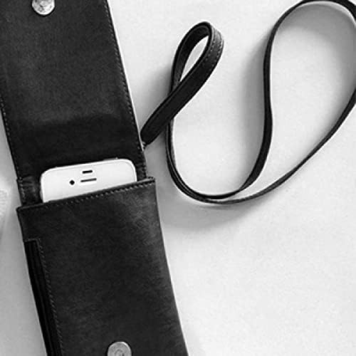 Japanski hiragana lik Telefonice torbica za novčanik Viseti mobilna vrećica crni džep