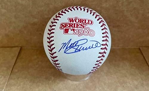 Mike Schmidt Philadelphia Phillies potpisala je Auto 1980 World Series Baseball MLB AU - Autografirani bejzbol