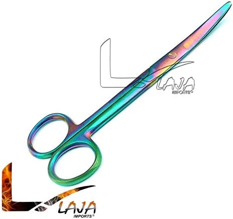 Laja Uvoz set od 5 multitanium boja Rainbow Mayo Scissors 5,5 Ravni nehrđajući čelik