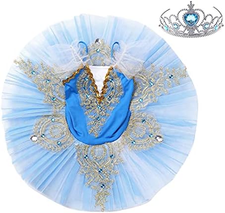 Aislor Kids Girls Ballet Balet Dance Leotard Tutu haljina Swan Lake Dance Camisole Princess haljina plesna odjeća s glavom