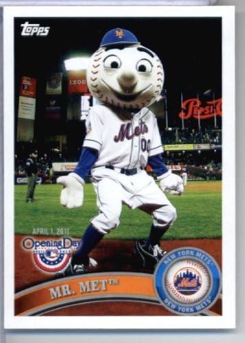 2011. godine Topps Mascots Mascots Baseball Card u slučaju ScrewDown M15 Mr. Met Mint