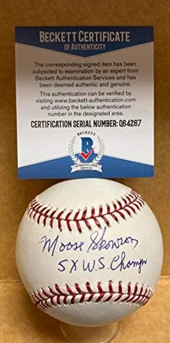 Moose Skowron 5x WS Champs Yankees potpisan auto M.L. Baseball Beckett Q64267