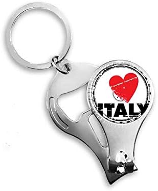 Obožavam Italiju Word Love Heart Circle Nact Nipper Ring Otvarač za ključ za ključ