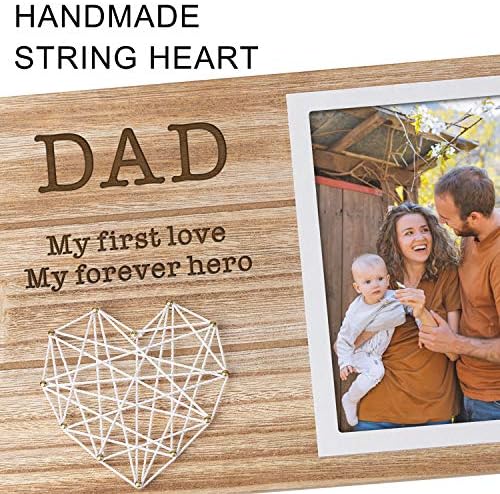 Personalizirani drveni okvir za slike fotografija Očevi Dan Očevi Personalizirani pokloni za tatu od kćeri sina Slatka ugravirana