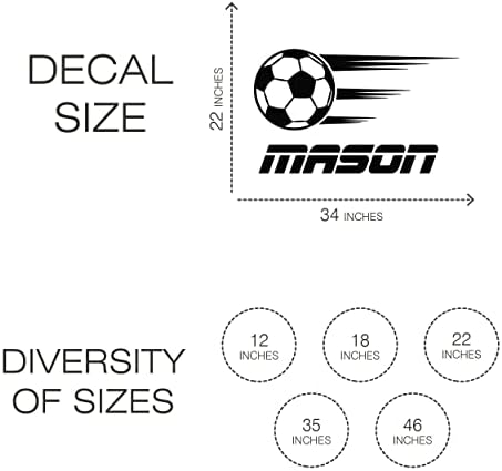 Personalizirana naljepnica s prilagođenim nogometnim zidom - Naljepnica nogometne lopte za vašu sobu - Odaberite svoje ime