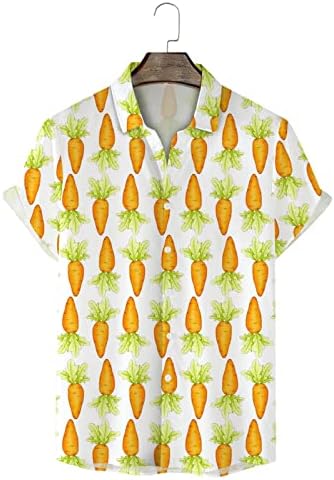Uskrsna majica za muškarce ležerna uskršnja zeko zeko Buniga havajska košulja aloha košulja muške polo majice vitke fit visoke