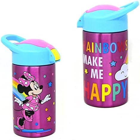 Zak Designs, Inc. Minnie Mouse boca od nehrđajućeg čelika za djecu - Disney Minnie Mouse Kids Izolirana boca s vodom s push