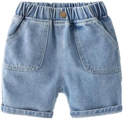 donje rublje / rastezljive traper kratke hlače za dječake, pletene traperice, ljetne Ležerne teretne kratke hlače s elastičnim