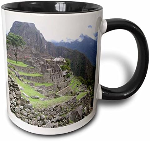 3Drose Machu Picchu u Peruu putovanja fotografija Dva tona crna šalica, 11 oz, višeslojna