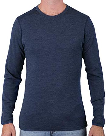 Meriwool muški osnovni sloj - merino vuna srednje težine toplinske košulje dugih rukava