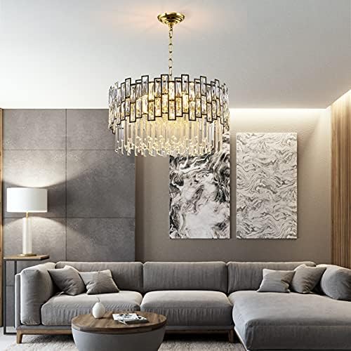 Moderni kristalni luster od 11 svjetiljki, luksuzni viseći stropni luster od 11 svjetiljki, Moderni okrugli luster od kišne