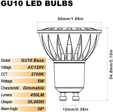 LED žarulje s mogućnošću zatamnjivanja od 910 do 120, zamjena halogena od 25 vata 35 vata 50 vata, Topla bijela boja od 2700