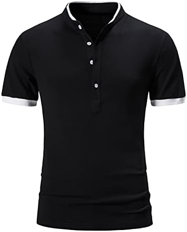 Muška klasična modni golf sportski košulja prugasti ovratnik casual fit kratki rukavi ljeti čisti pamučni poslovni vrhovi