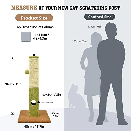 Mačji grebalica za mačke-31 & 34; visoki Kaktusovi Grebači za kućne mačke-četvrtasti mačji toranj za velike i male mačke