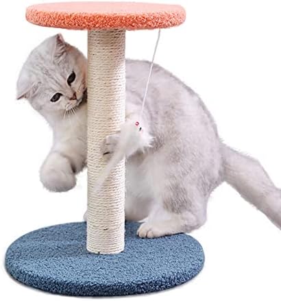 Mačji grebalica s krevetom za unutarnje mačje drvo mačje viseće mreže za unutarnje mače Plišana košara i grgeč za igru Sisal