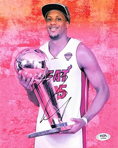 Mario Chalmers potpisao 8x10 Photo PSA/DNA Miami Heat Autographd - Autografirane NBA fotografije