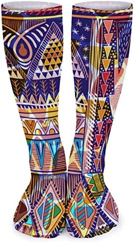 Svijetle etničke granične sportske čarape tople cijevi čarape visoke čarape za žene muškarce koji trče casual Party